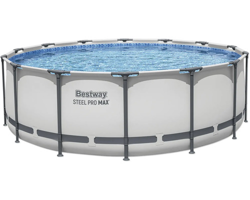 Rundes Bestway Stahlrahmen Schwimmbecken mit Wasser