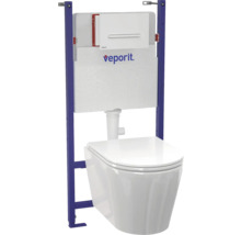 Vormontiertes Wand-WC mit Spülkasten und Montageelement