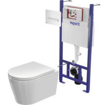 Wand-WC mit Spülkasten und Montagerahmen