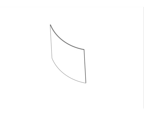 Gebogenes Duschwandelement