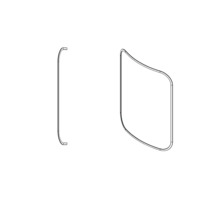 Schematische Darstellung eines Duschkabinen-Dichtprofils