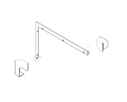 Regalträger mit Befestigungsmaterial