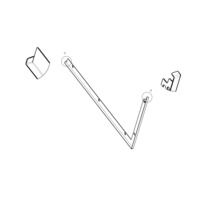 Einzelne Regalwinkel mit Zubehör für die Wandmontage