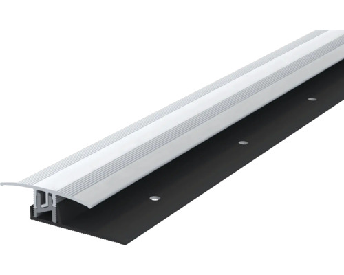 Aluminium Übergangsprofil mit schwarzer Dichtung für Bodenbeläge