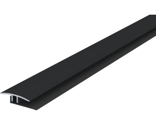 Schwarzes T-Profil aus Aluminium zur Bodenverlegung