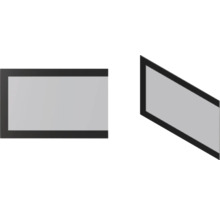 Zwei rechteckige Spiegel mit dunklem Rahmen