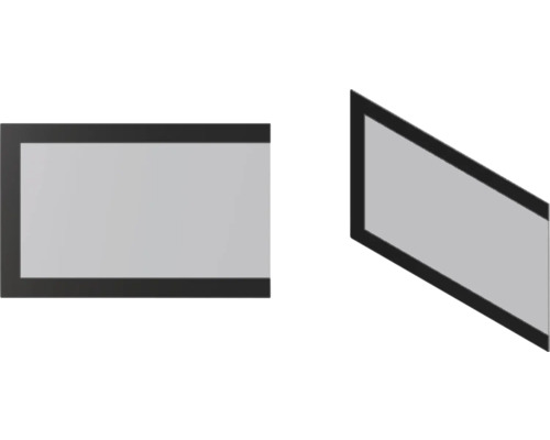 Zwei rechteckige Spiegel mit dunklem Rahmen