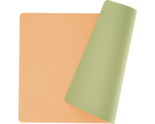 Wendeunterlage, eine Seite hellbraun, die andere grün