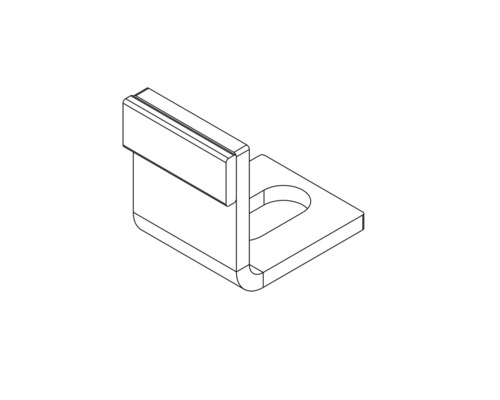 Halterung mit Bohrung