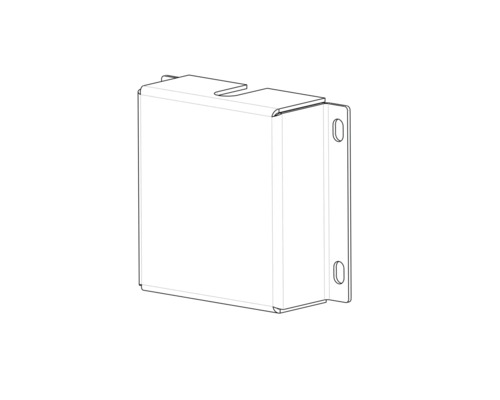 Abdeckung mit Schlitzen und Befestigungslöchern