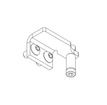 Zeichnung einer Halterung mit Schrauben