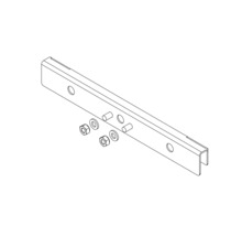 Metallhalterung mit Schrauben, Muttern und Unterlegscheiben