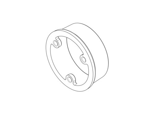Rohrverbinder mit drei Befestigungslöchern