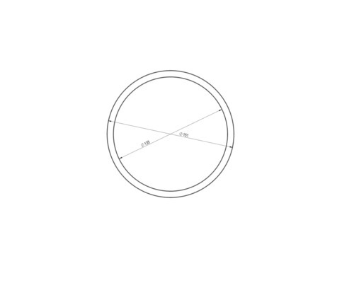 Kreisdarstellung mit einem Durchmesser von 135 und 151