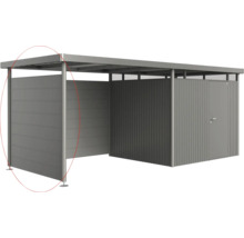 Abstellraum aus Metall mit Flachdach und Seitenwänden