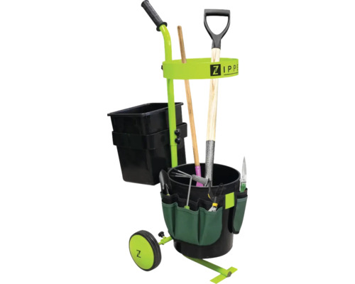 Universal-Gartenwagen Zipper ZI-UVGW1 Gartengerätewagen mit Werkzeug und Zubehör