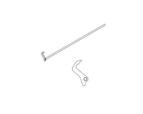 Zeichnung von zwei Ersatzteilen für ein Fenster