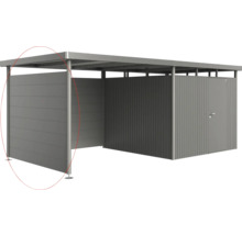 Metallgerätehaus mit Seitenelementen und Tür