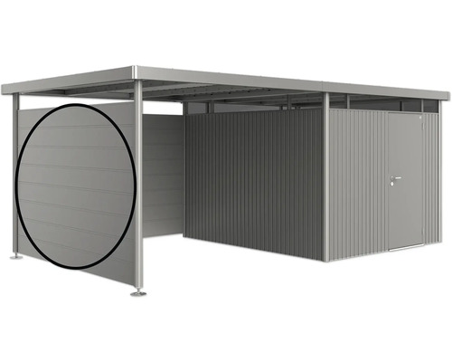 Abstellraum aus Metall mit Tür