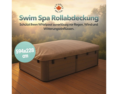 Swim Spa Abdeckung, Größe 594 mal 228 cm