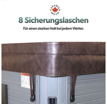 Canadian Spa Company Logo. Abdeckung mit acht Sicherheitslaschen für Whirlpool