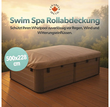 Swim Spa Rollabdeckung mit den Maßen 500 x 228 cm