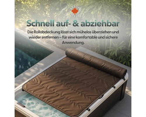 Abdeckung für Whirlpool mit Aufrollmechanismus