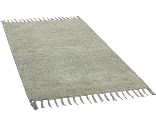 Rechteckiger Teppich mit Fransen