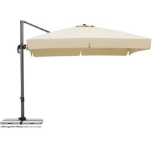 Freiarm-Sonnenschirm mit rechteckigem Schirm und Standfuß