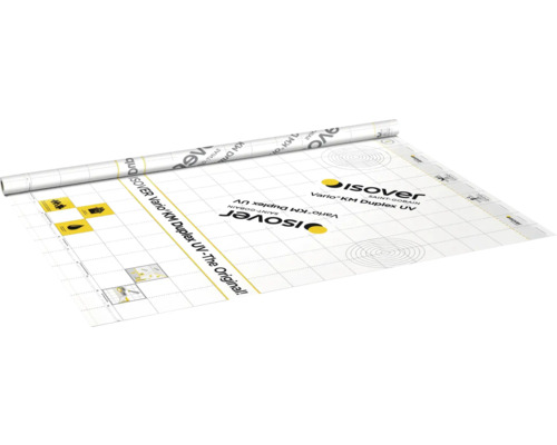 ISOVER Klimamembran Vario® KM Duplex UV 1,5 m x 40 m Rolle = 60 m² Isover Vario KM Duplex UV Dampbremsfolie auf einem Raster