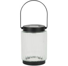 Solarlaterne aus Glas mit Tragegriff