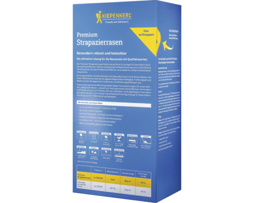 Kiepenkerl Premium Strapazierrasen, eine Rasenmischung für strapazierfähige Rasenflächen