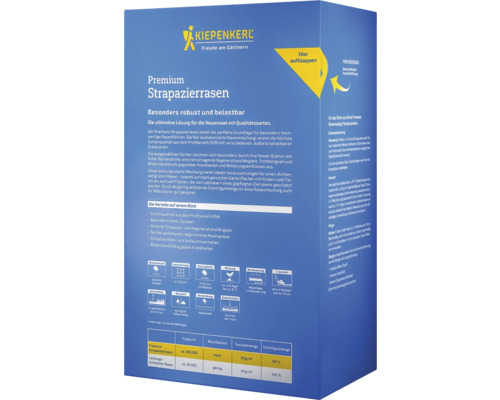 Kiepenkerl Premium Strapazierrasen, eine robuste Rasenmischung für die Neuansaat mit Qualitätssorten