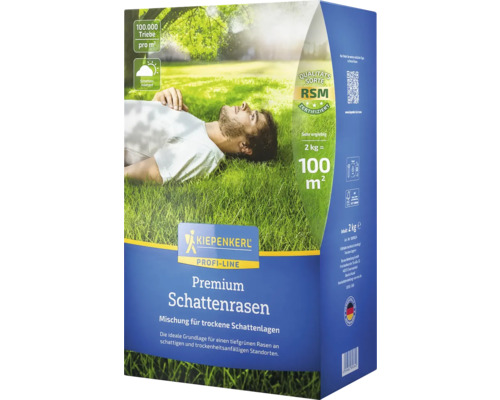 Kiepenkerl Premium Schattenrasen Packung für 100 Quadratmeter Rasenfläche