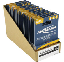 Ansmann Alkaline Mini AAAA Batterien, 1,5 V, 20er-Pack in Verkaufsverpackung