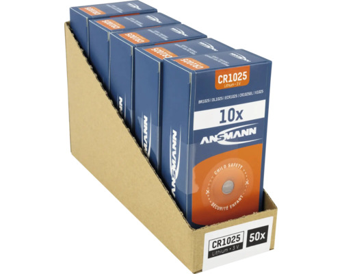 Ansmann CR1025 Lithium 3 Volt Batterie, 50er-Pack