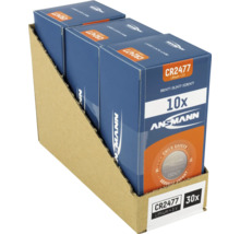 Ansicht von Lithium Knopfzellen CR2477, 30 Stück in einer Pappverpackung