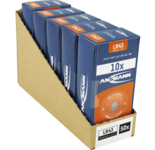 Ansmann LR43 Alkaline Batterien, 1,5 V, 50er Packung in Verkaufsverpackung