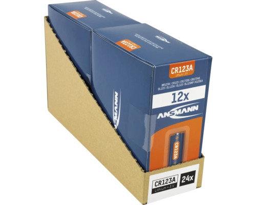 Ansmann CR123A Lithium 3 Volt Batterien, 24 Stück in Kartonverpackung