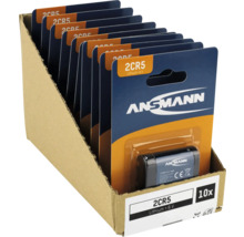 Zehn Ansmann 2CR5 Lithium Batterien in einer Pappschachtel