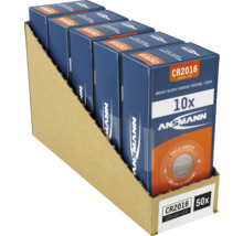 Ansmann CR2016 Lithium Knopfzellen, 3 Volt, 50er Pack in Verkaufsverpackung