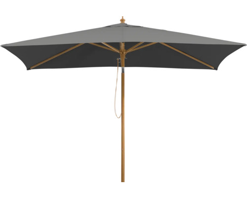 Quadratischer Sonnenschirm mit Holzgestell