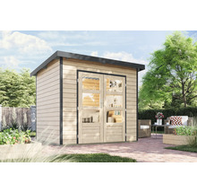 Gartenhaus aus Holz mit Doppeltür und Fenster