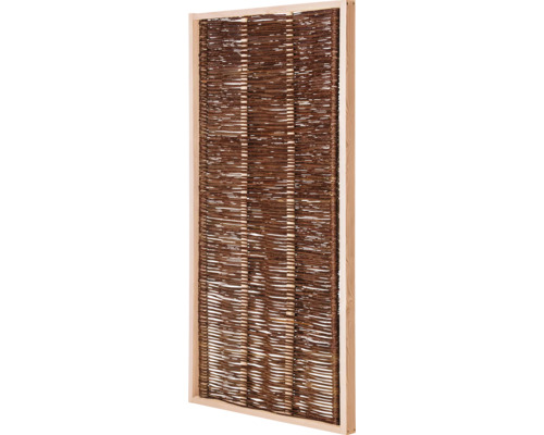 Dekoratives Weidenelement mit Holzrahmen