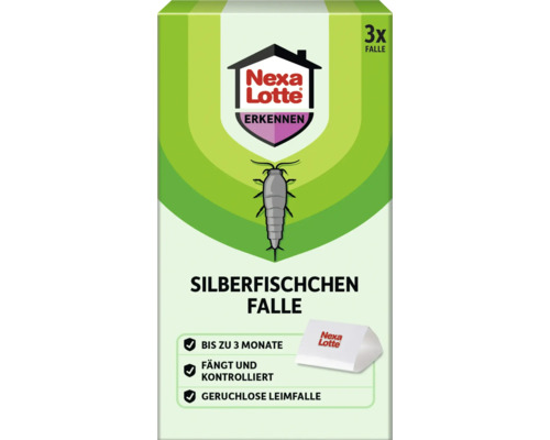 Packung Nexa Lotte Silberfischchen Falle mit drei Fallen