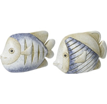 Zwei dekorative Fische aus Kunststein
