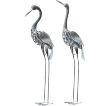 Zwei Reiherfiguren aus Metall für die Gartendekoration
