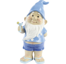 Gartenzwerg Figur mit Cocktailglas