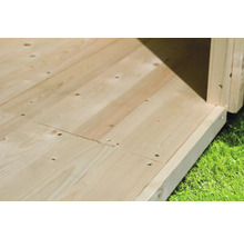 Holzboden mit Schrauben befestigt