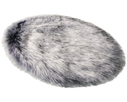 Ovaler Teppich mit Felloptik